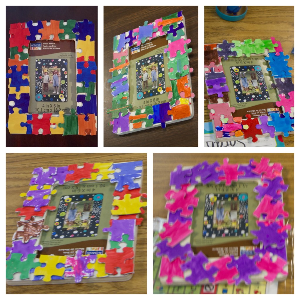 Puzzle Piece Frames for Autism Awareness