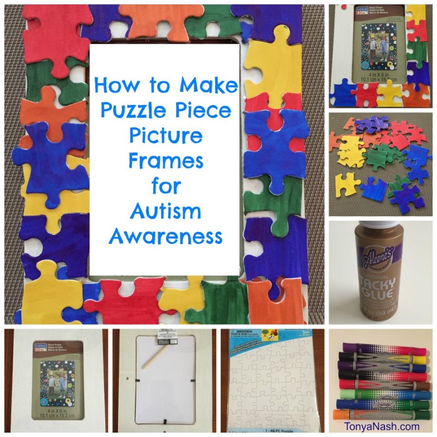 How to Make Puzzle Picture Frames for Autism Awareness